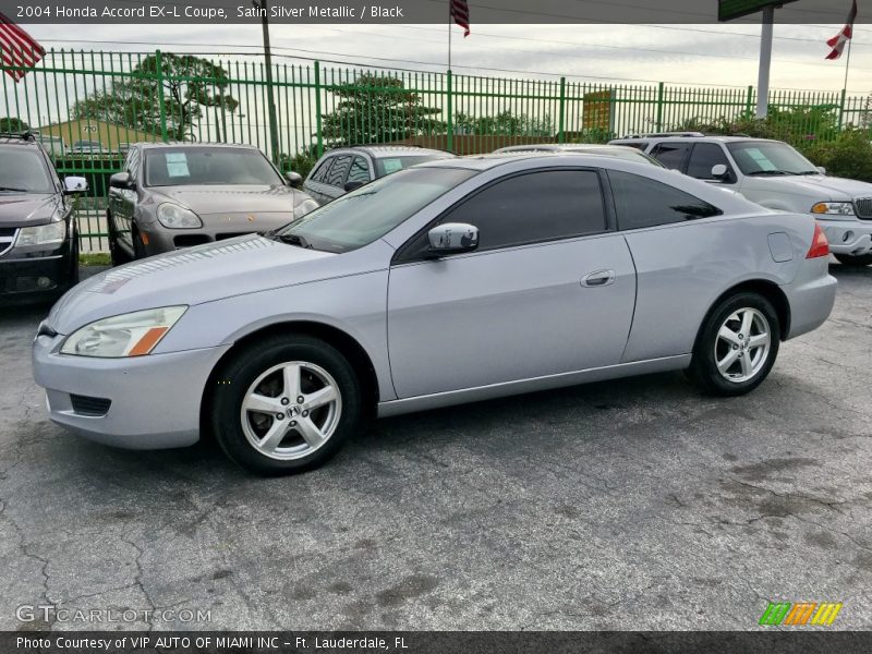 Satin Silver Metallic / Black 2004 Honda Accord EX-L Coupe