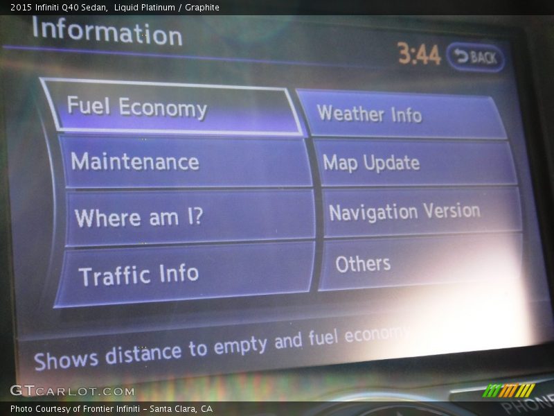 Liquid Platinum / Graphite 2015 Infiniti Q40 Sedan