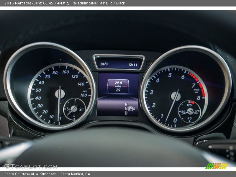 Palladium Silver Metallic / Black 2016 Mercedes-Benz GL 450 4Matic