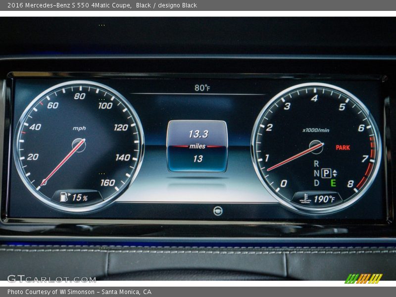  2016 S 550 4Matic Coupe 550 4Matic Coupe Gauges