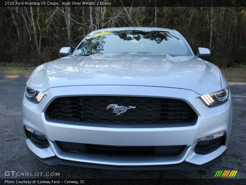 Ingot Silver Metallic / Ebony 2016 Ford Mustang V6 Coupe