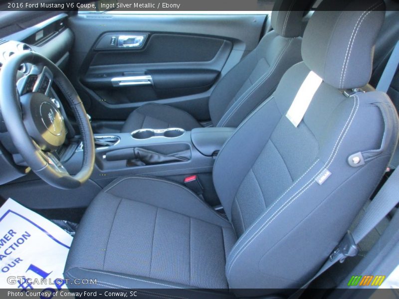 Ingot Silver Metallic / Ebony 2016 Ford Mustang V6 Coupe