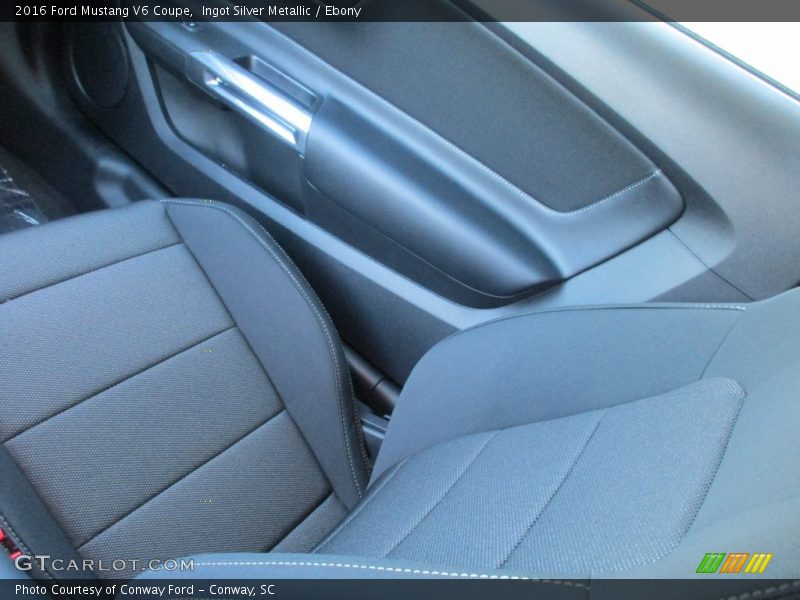 Ingot Silver Metallic / Ebony 2016 Ford Mustang V6 Coupe