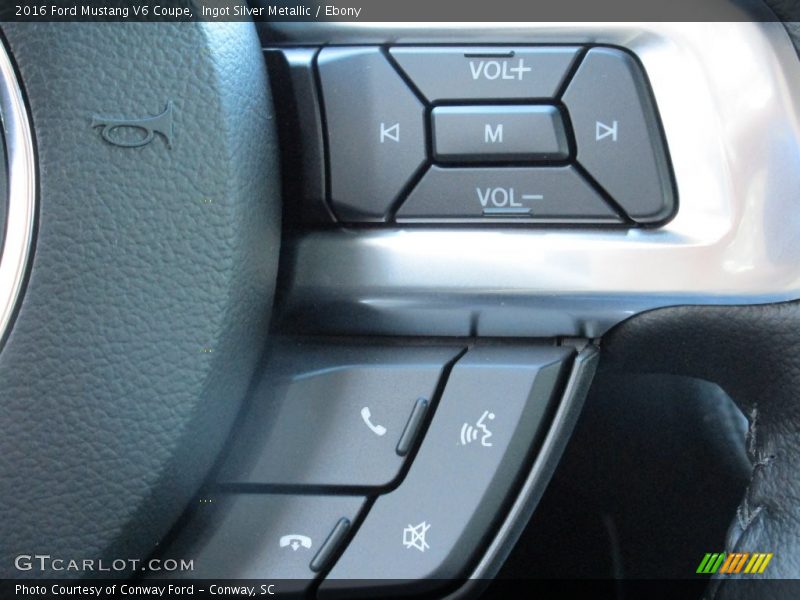 Ingot Silver Metallic / Ebony 2016 Ford Mustang V6 Coupe
