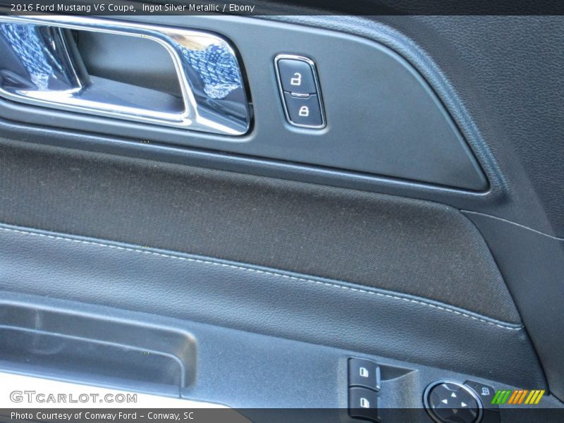 Ingot Silver Metallic / Ebony 2016 Ford Mustang V6 Coupe