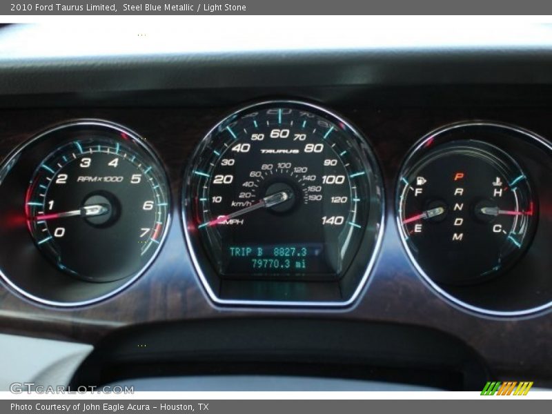 Steel Blue Metallic / Light Stone 2010 Ford Taurus Limited
