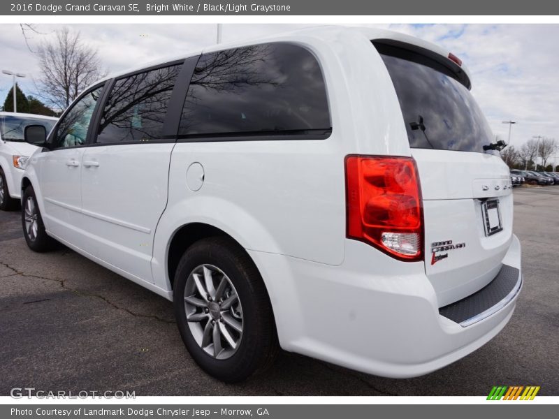 Bright White / Black/Light Graystone 2016 Dodge Grand Caravan SE