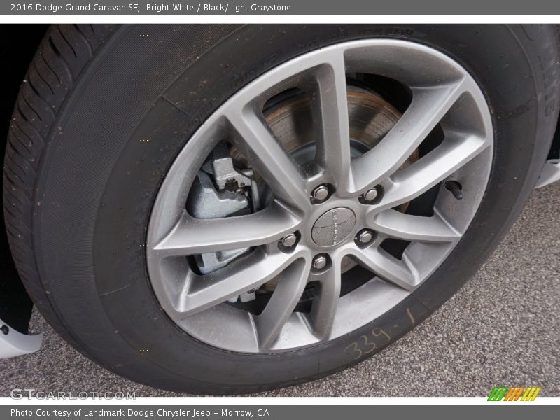 Bright White / Black/Light Graystone 2016 Dodge Grand Caravan SE