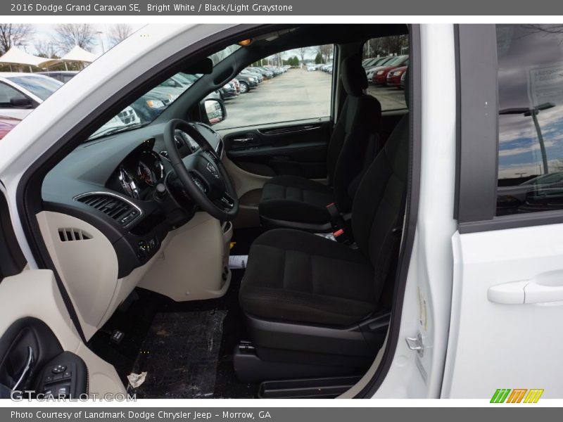 Bright White / Black/Light Graystone 2016 Dodge Grand Caravan SE