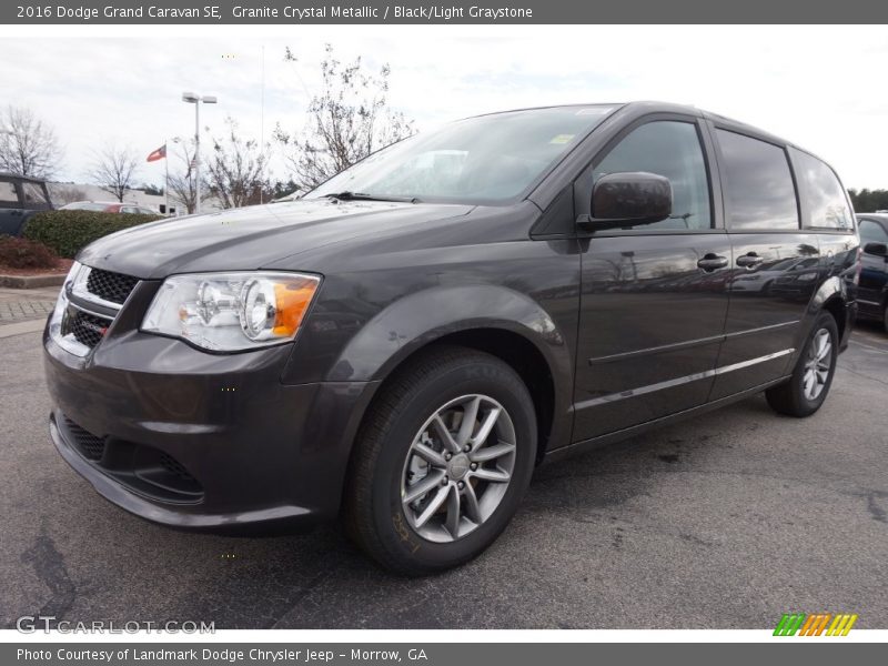 Granite Crystal Metallic / Black/Light Graystone 2016 Dodge Grand Caravan SE