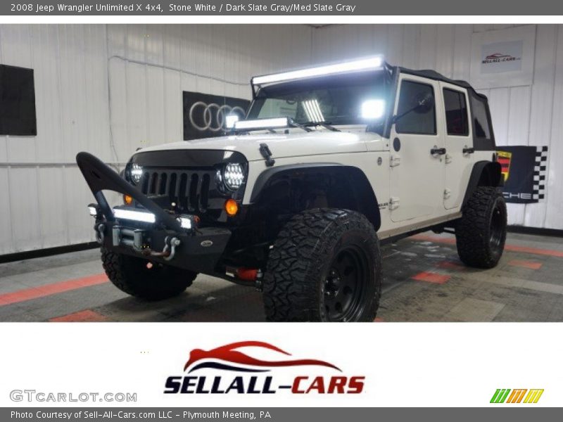 Stone White / Dark Slate Gray/Med Slate Gray 2008 Jeep Wrangler Unlimited X 4x4