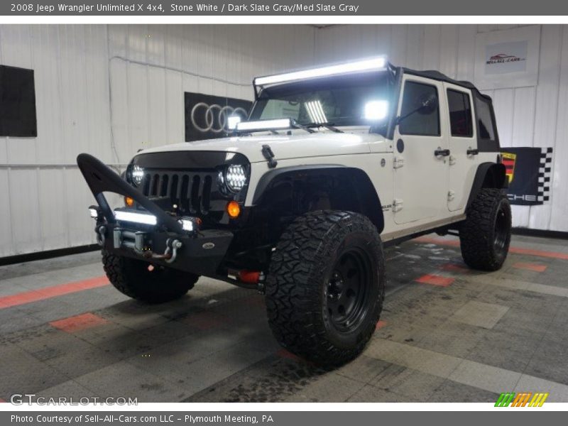 Stone White / Dark Slate Gray/Med Slate Gray 2008 Jeep Wrangler Unlimited X 4x4