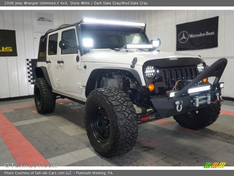 Stone White / Dark Slate Gray/Med Slate Gray 2008 Jeep Wrangler Unlimited X 4x4