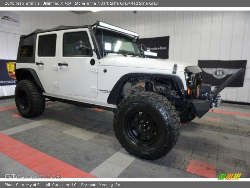 Stone White / Dark Slate Gray/Med Slate Gray 2008 Jeep Wrangler Unlimited X 4x4