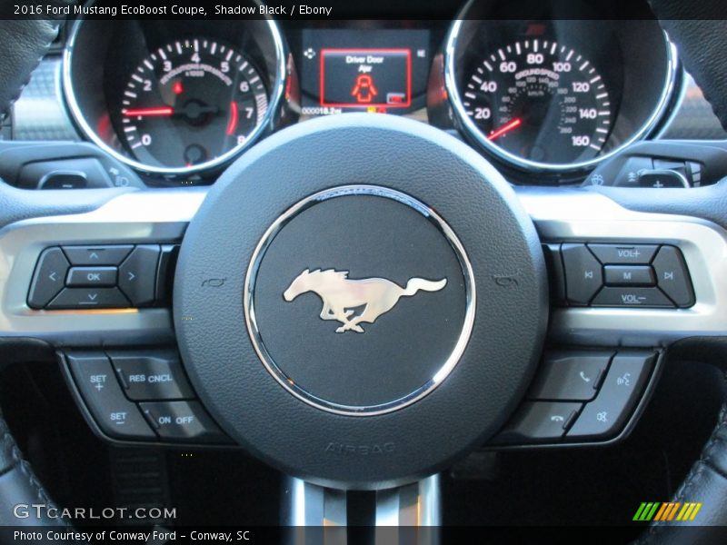 Shadow Black / Ebony 2016 Ford Mustang EcoBoost Coupe