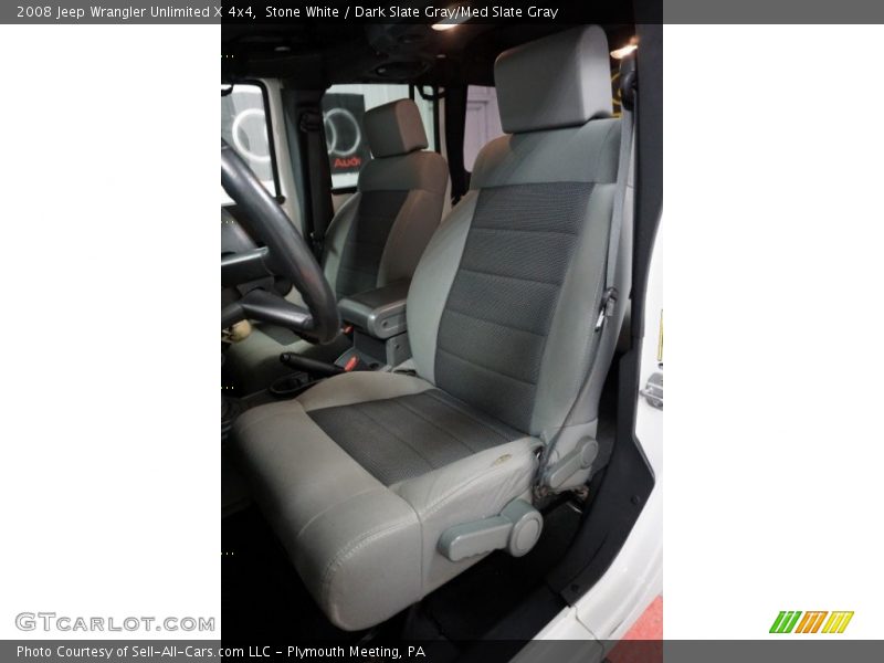 Stone White / Dark Slate Gray/Med Slate Gray 2008 Jeep Wrangler Unlimited X 4x4