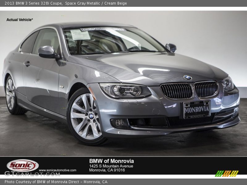Space Gray Metallic / Cream Beige 2013 BMW 3 Series 328i Coupe
