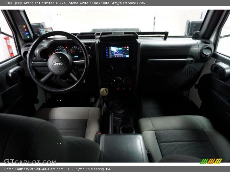 Stone White / Dark Slate Gray/Med Slate Gray 2008 Jeep Wrangler Unlimited X 4x4