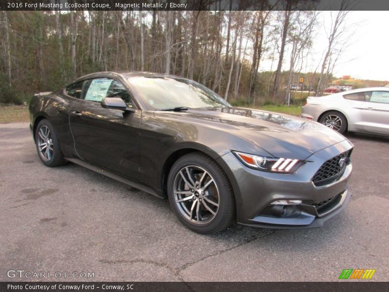 Magnetic Metallic / Ebony 2016 Ford Mustang EcoBoost Coupe