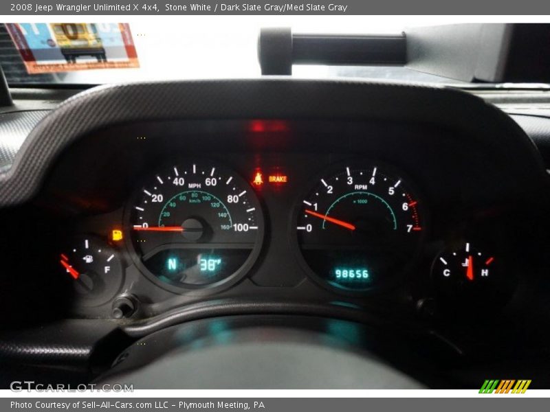 Stone White / Dark Slate Gray/Med Slate Gray 2008 Jeep Wrangler Unlimited X 4x4