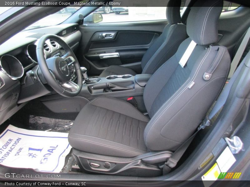 Magnetic Metallic / Ebony 2016 Ford Mustang EcoBoost Coupe