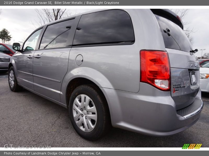 Billet Silver Metallic / Black/Light Graystone 2016 Dodge Grand Caravan SE