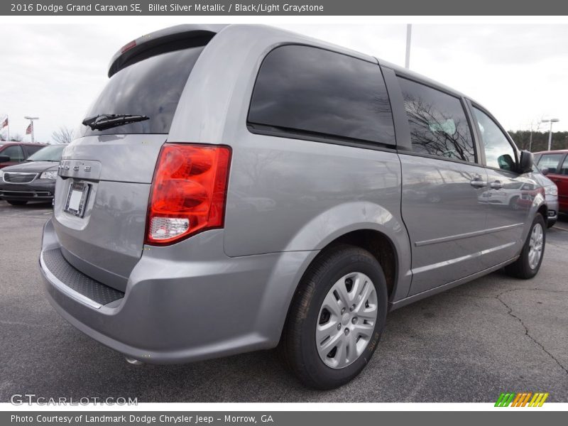 Billet Silver Metallic / Black/Light Graystone 2016 Dodge Grand Caravan SE