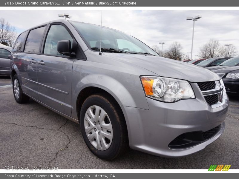 Billet Silver Metallic / Black/Light Graystone 2016 Dodge Grand Caravan SE