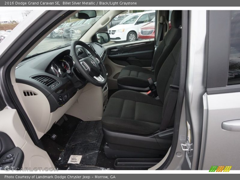 Billet Silver Metallic / Black/Light Graystone 2016 Dodge Grand Caravan SE