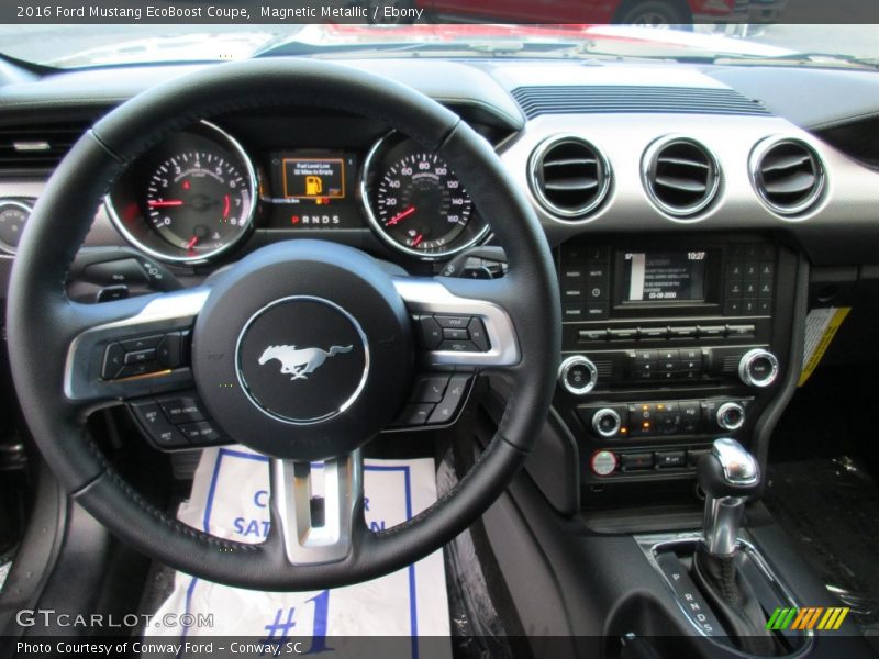 Magnetic Metallic / Ebony 2016 Ford Mustang EcoBoost Coupe
