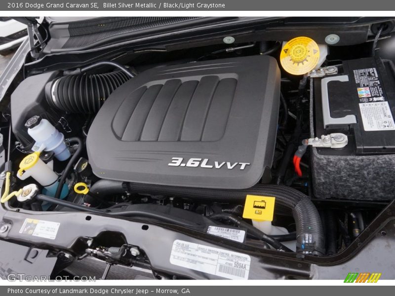 Billet Silver Metallic / Black/Light Graystone 2016 Dodge Grand Caravan SE