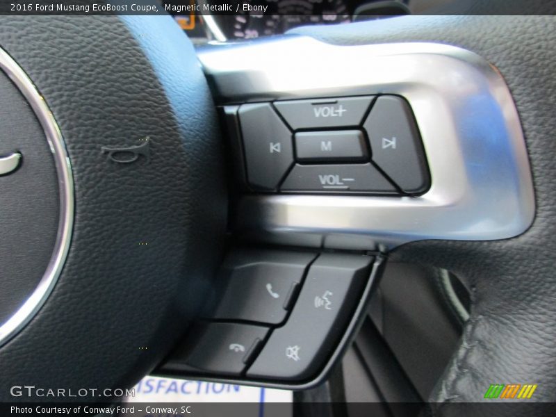 Magnetic Metallic / Ebony 2016 Ford Mustang EcoBoost Coupe