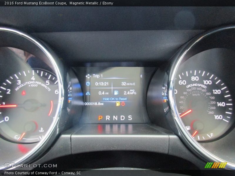 Magnetic Metallic / Ebony 2016 Ford Mustang EcoBoost Coupe