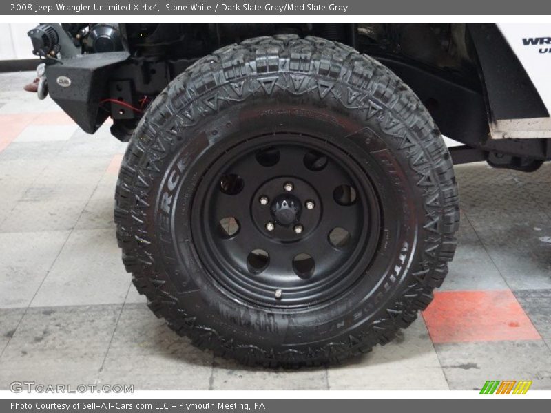 Stone White / Dark Slate Gray/Med Slate Gray 2008 Jeep Wrangler Unlimited X 4x4