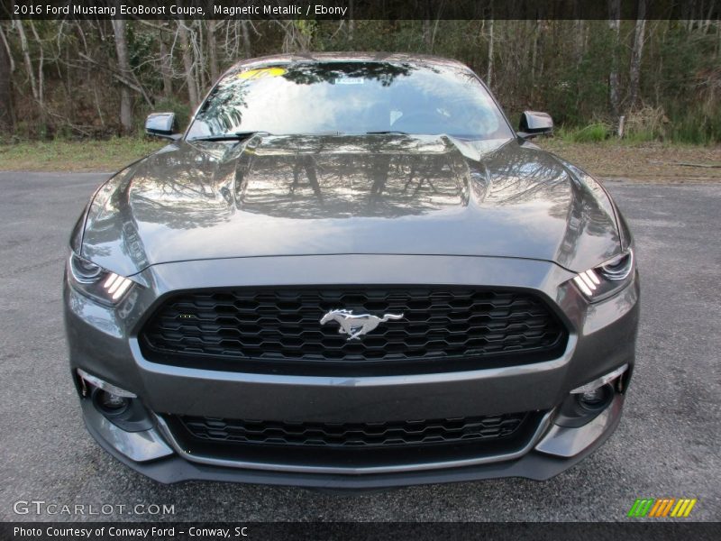 Magnetic Metallic / Ebony 2016 Ford Mustang EcoBoost Coupe