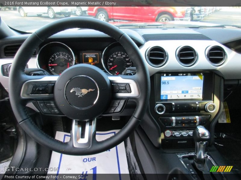 Magnetic Metallic / Ebony 2016 Ford Mustang EcoBoost Coupe