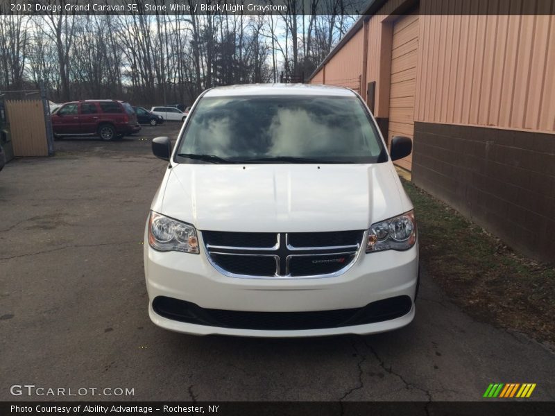 Stone White / Black/Light Graystone 2012 Dodge Grand Caravan SE