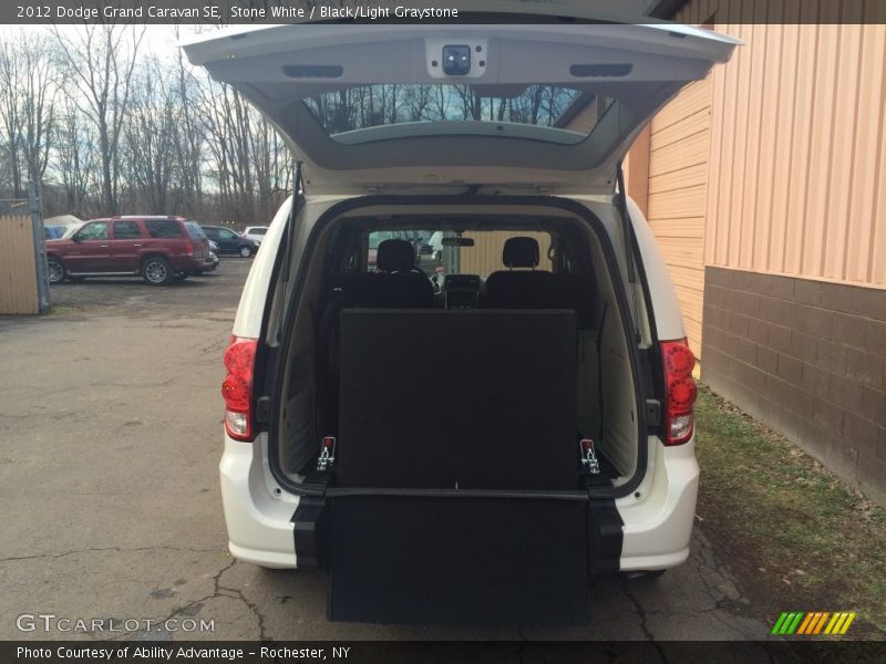 Stone White / Black/Light Graystone 2012 Dodge Grand Caravan SE