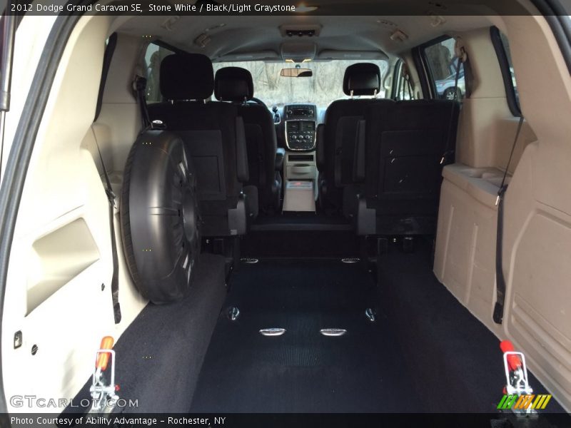 Stone White / Black/Light Graystone 2012 Dodge Grand Caravan SE