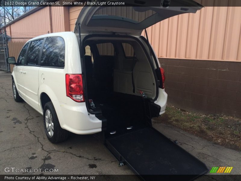 Stone White / Black/Light Graystone 2012 Dodge Grand Caravan SE