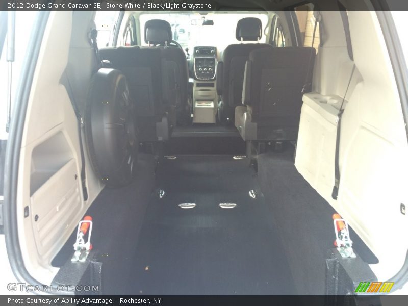 Stone White / Black/Light Graystone 2012 Dodge Grand Caravan SE