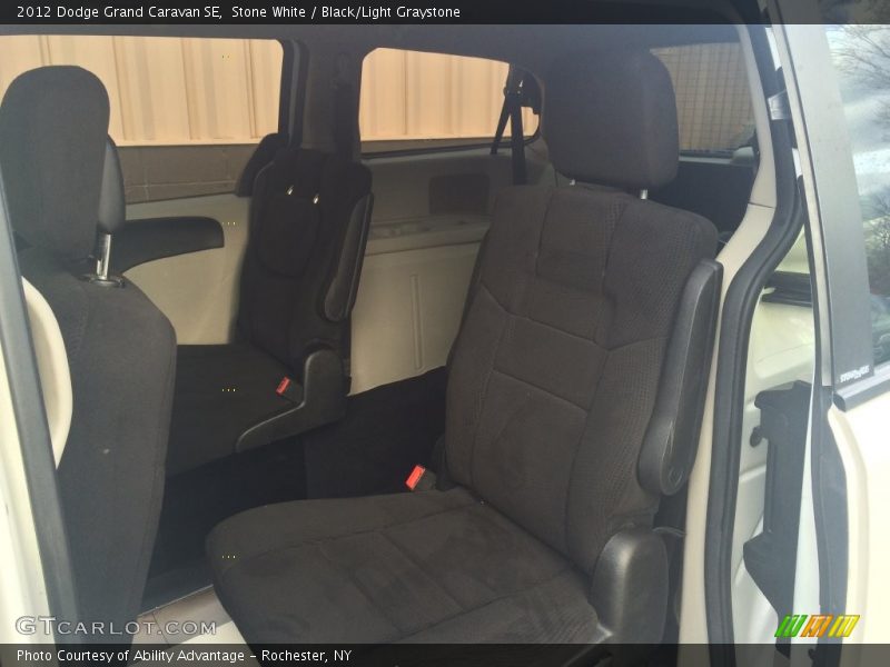 Stone White / Black/Light Graystone 2012 Dodge Grand Caravan SE