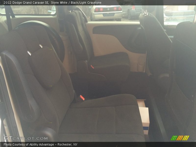 Stone White / Black/Light Graystone 2012 Dodge Grand Caravan SE