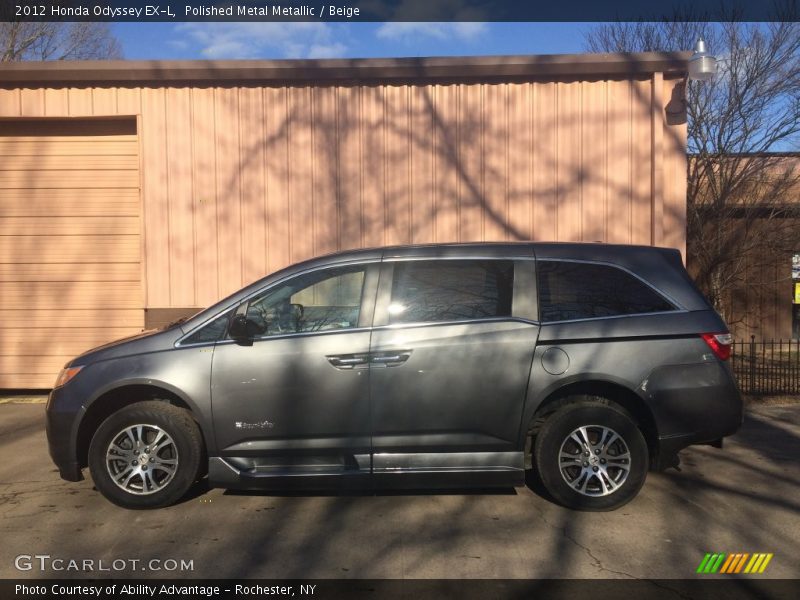 Polished Metal Metallic / Beige 2012 Honda Odyssey EX-L