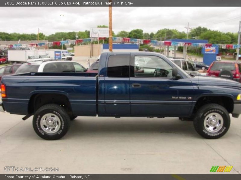 Patriot Blue Pearl / Mist Gray 2001 Dodge Ram 1500 SLT Club Cab 4x4