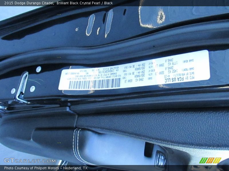 Brilliant Black Crystal Pearl / Black 2015 Dodge Durango Citadel