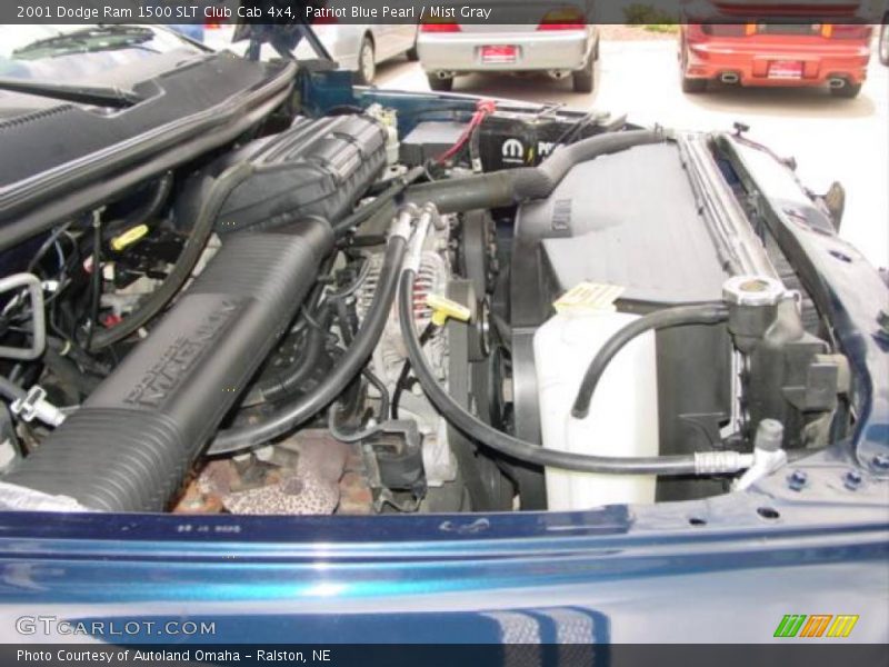 Patriot Blue Pearl / Mist Gray 2001 Dodge Ram 1500 SLT Club Cab 4x4