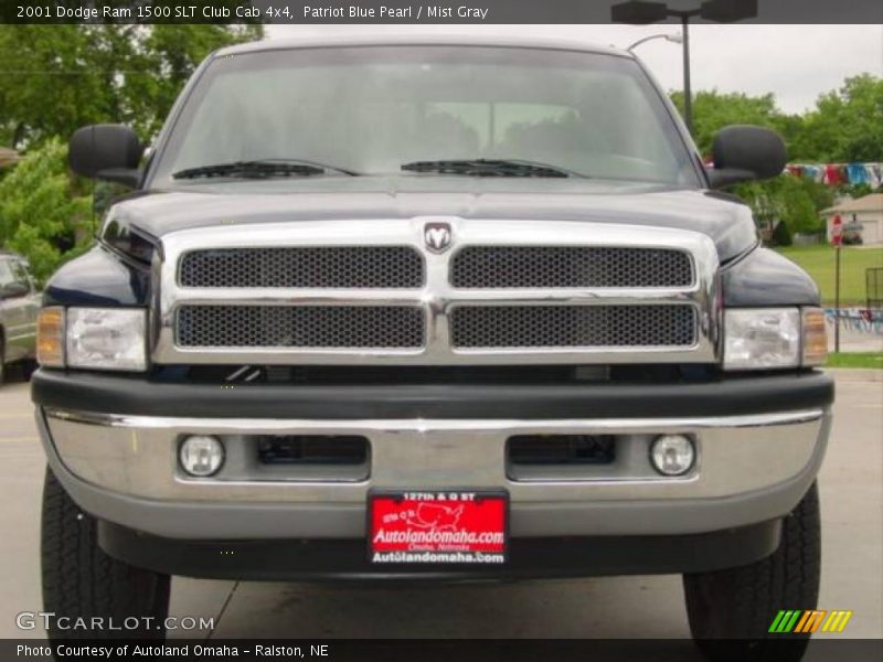 Patriot Blue Pearl / Mist Gray 2001 Dodge Ram 1500 SLT Club Cab 4x4