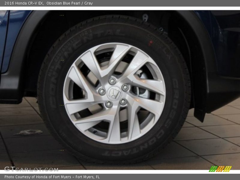 Obsidian Blue Pearl / Gray 2016 Honda CR-V EX