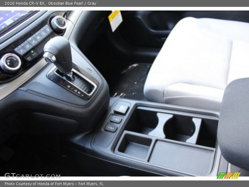 Obsidian Blue Pearl / Gray 2016 Honda CR-V EX